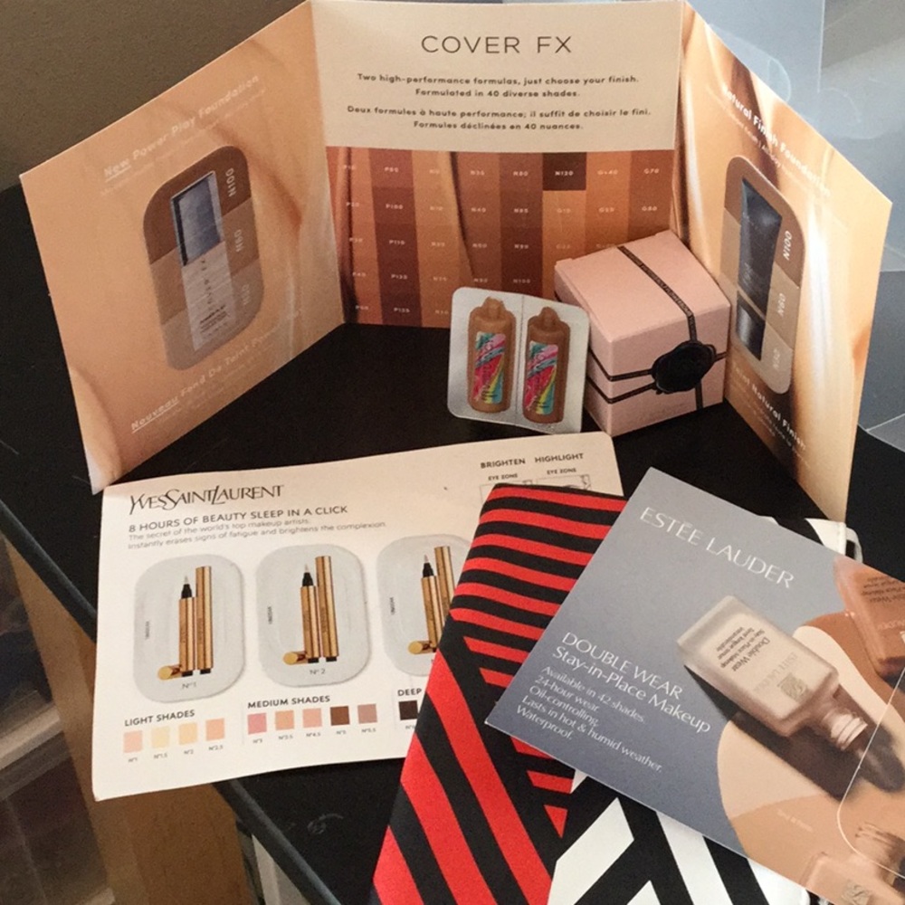 Beauty bundle foundation fragrance makeup bag